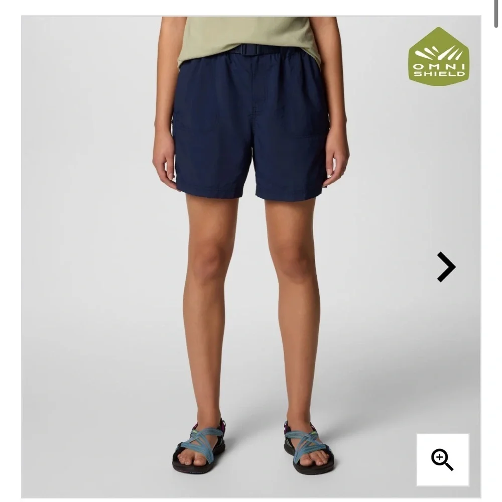 Columbia Blue Cargo Shorts with Elastic Waistband